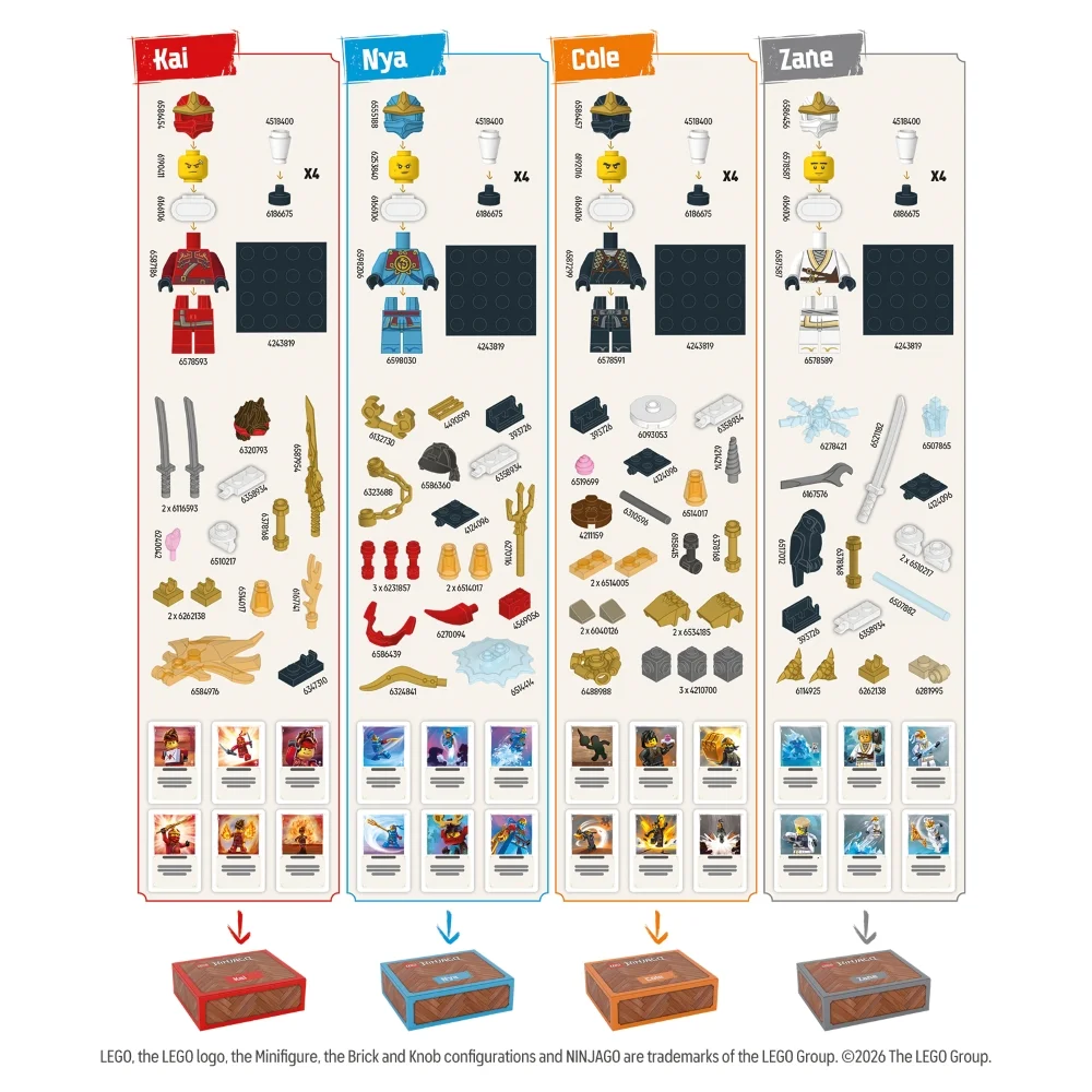 Lego Ninjago Destinys Bounty Mini Fig Boxes
