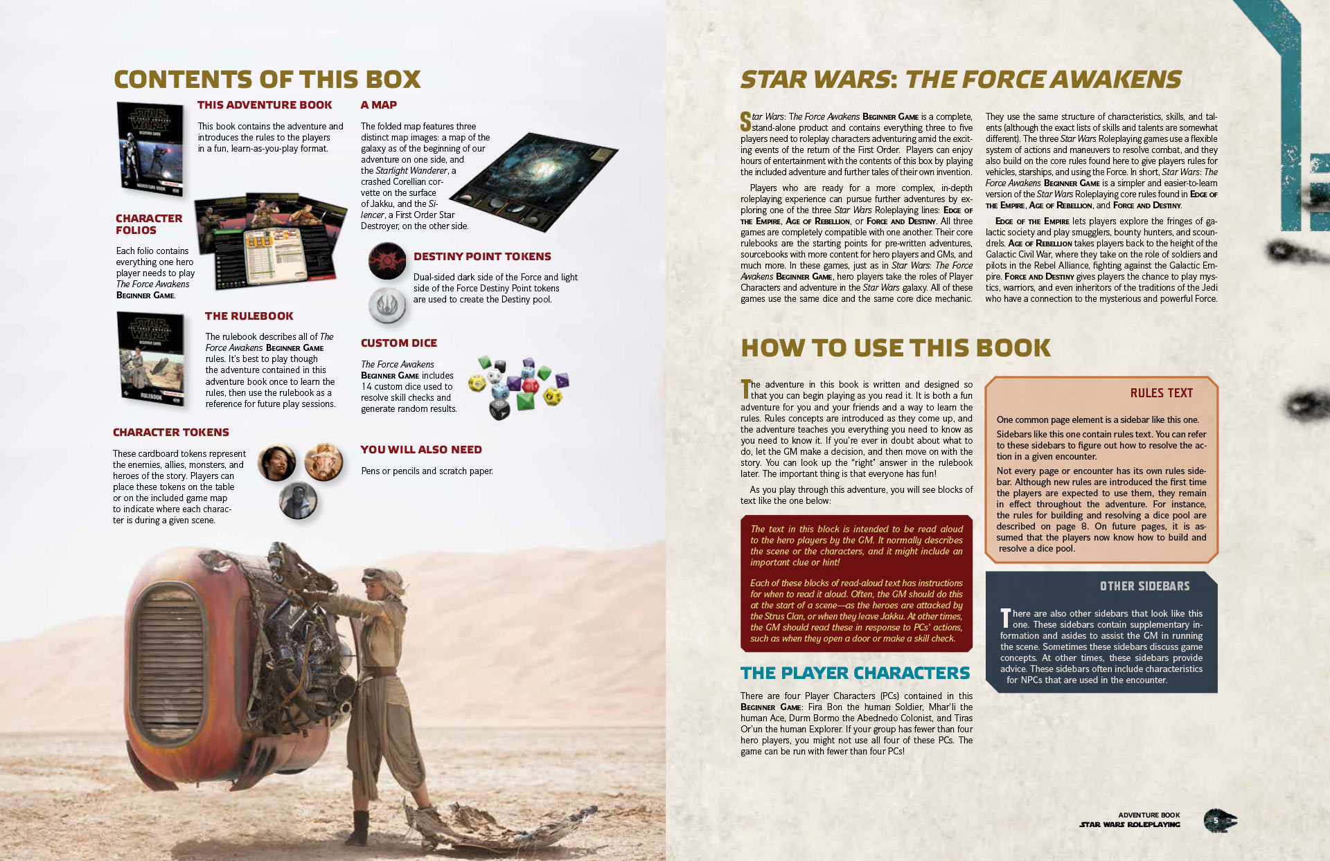 FS: Star Wars RPG Jedi Corebook, Game Master Screen and Begginner