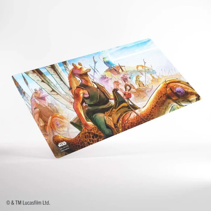 Tapis de jeu Gamegenic Star Wars Unlimited Jar Jar Binks, illustration de Jar Jar Binks, 61 x 35 cm