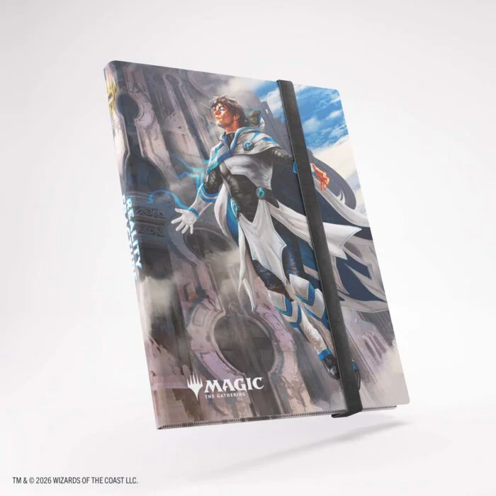 Album Gamegenic Casual 18-Pocket Tam Beleren et Jace Reality Fracture, fermé avec sa sangle élastique