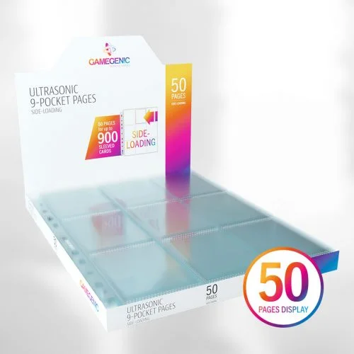 ULTRASONIC 9-POCKET PAGES SIDE-LOADING (50 pages display) - Clear