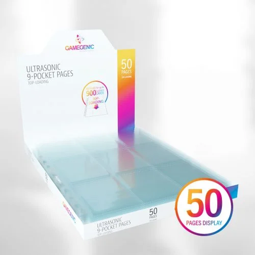 ULTRASONIC 9-POCKET PAGES TOP-LOADING (50 pages display) - Clear