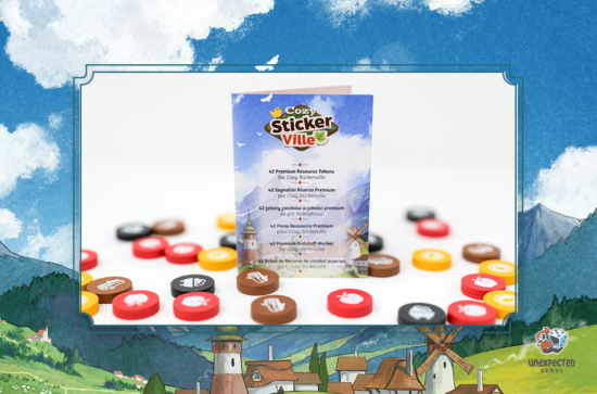 Cozy Stickerville – Jetons en bois pour les premiers bâtisseurs
