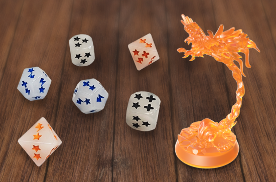 La Guerre du Traître – Dés et figurine exclusifs The Betrayer’s War – Exclusive Dice and Miniature