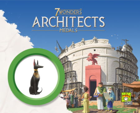 7 Wonders Architects: Medals, "Dog" token.