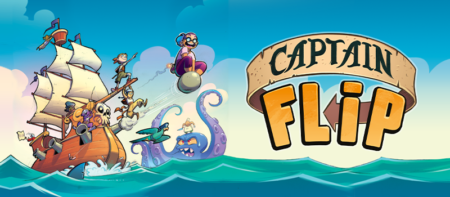 Captain Flip, ein Familien mit Plättchen und Piraten.