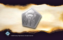 Arkham Horror: El juego de cartas – Ficha de Investigador metálica