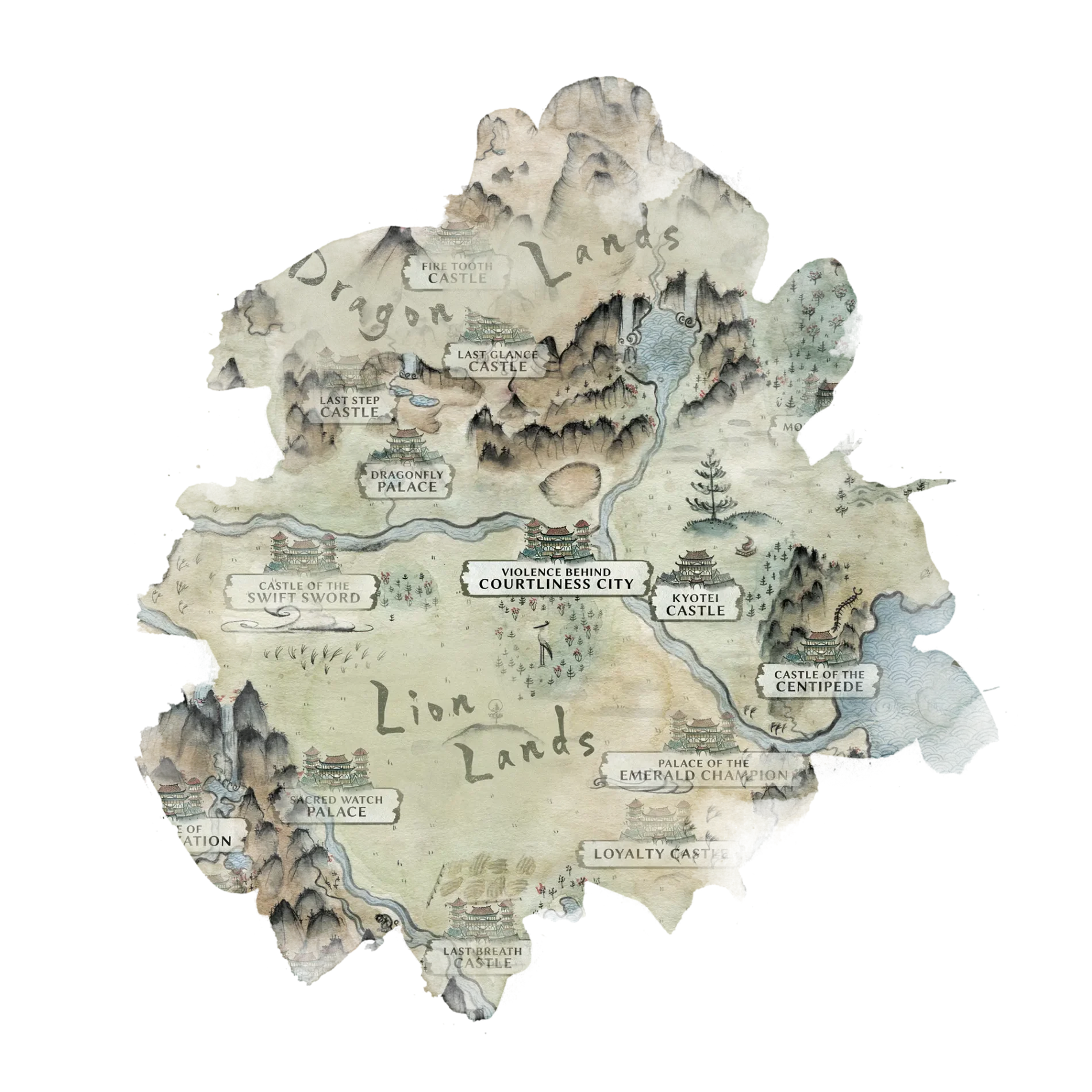 Map of Toshi Ranbo and the surrounding region