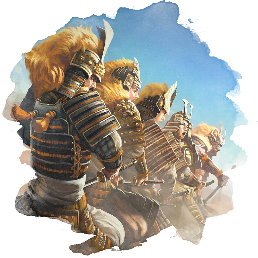 Lion Clan warriors preparing for battle.