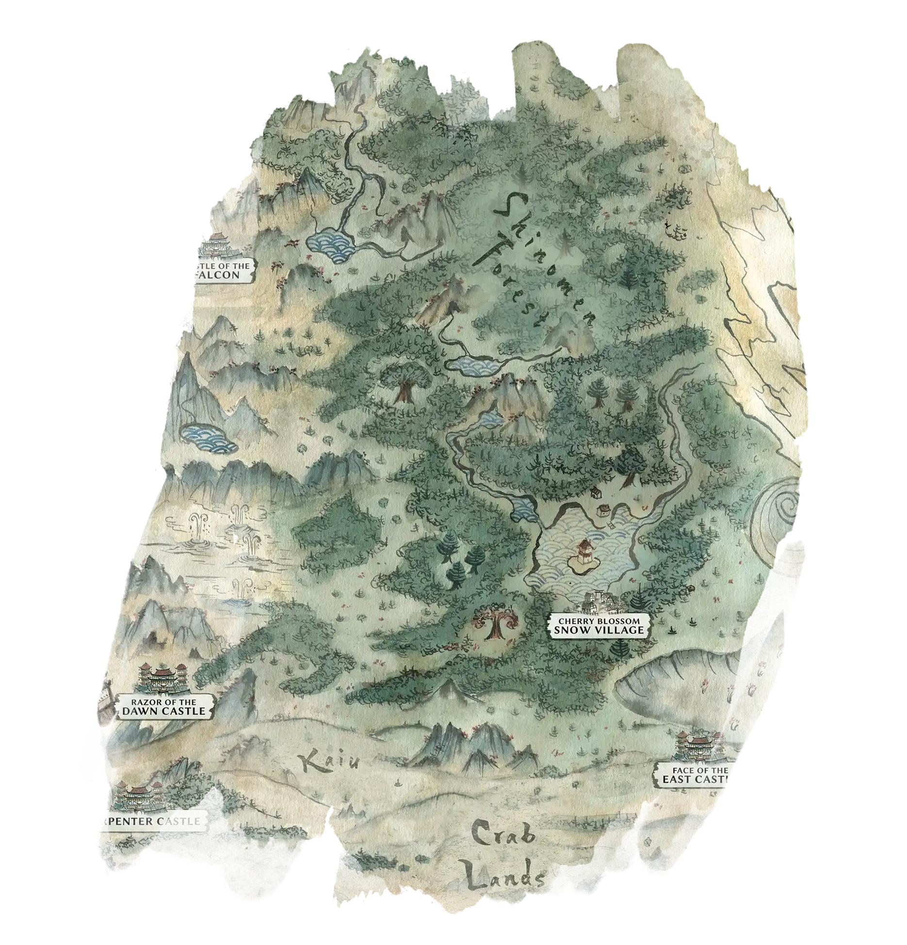 Map of the Shinomen forest