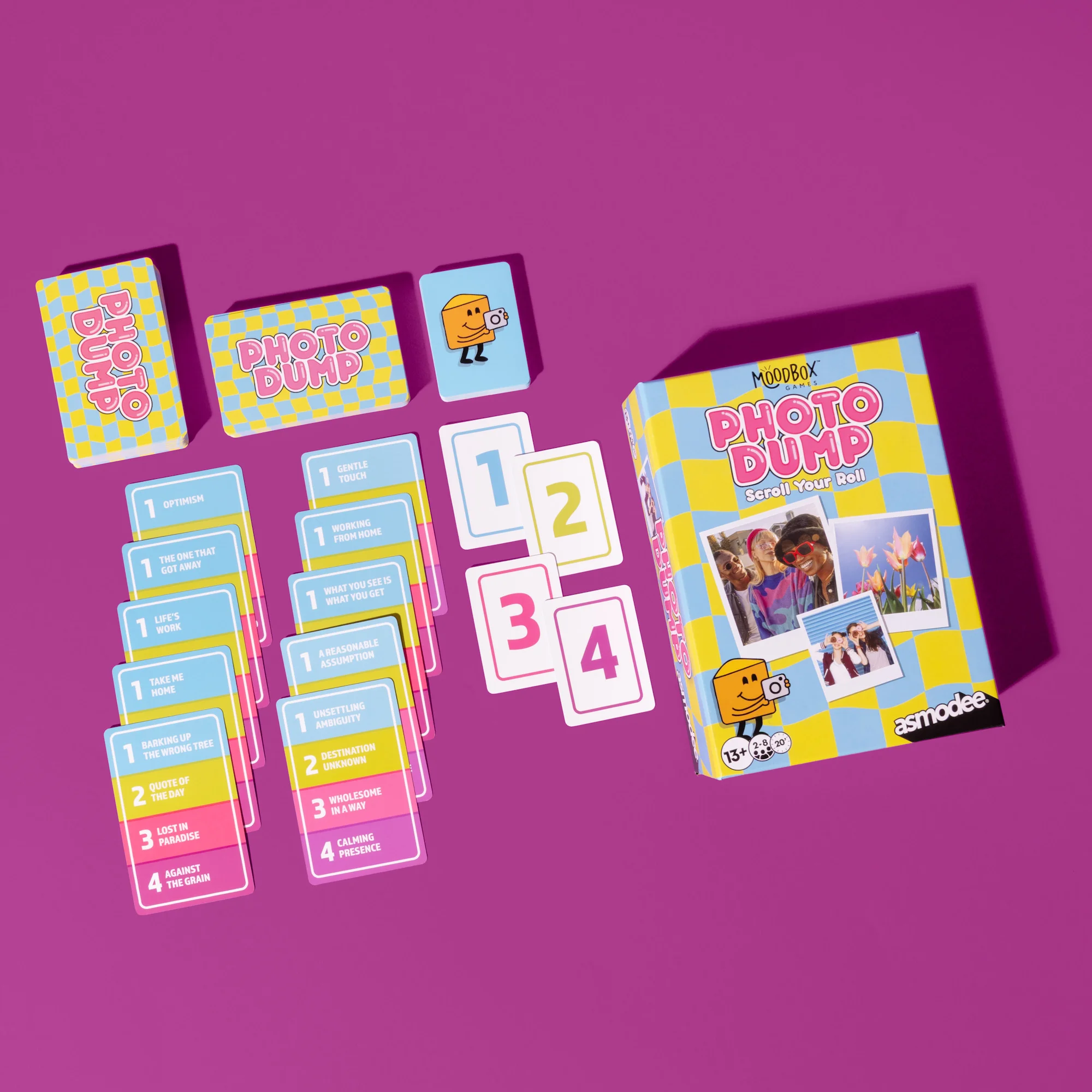 Moodbox games Photo Dump Full Game layout
