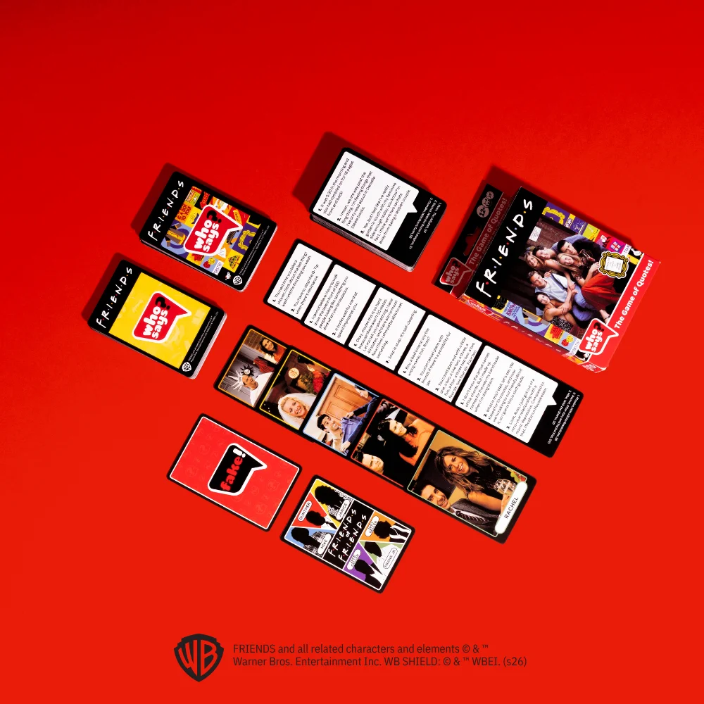 Who Says Friends Red Bkgd Card Array