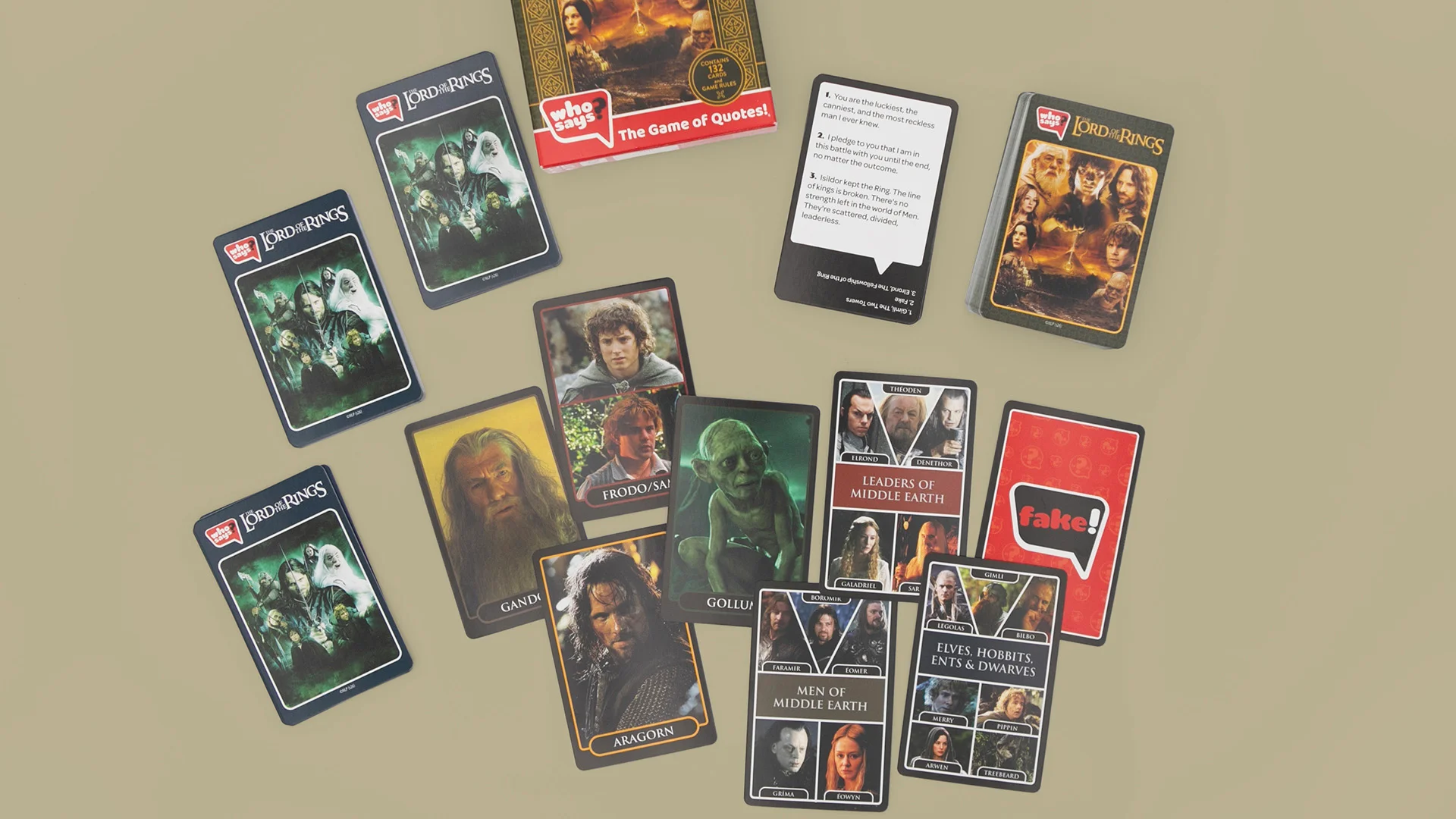 Who Says? The Lord of the Rings cards and box