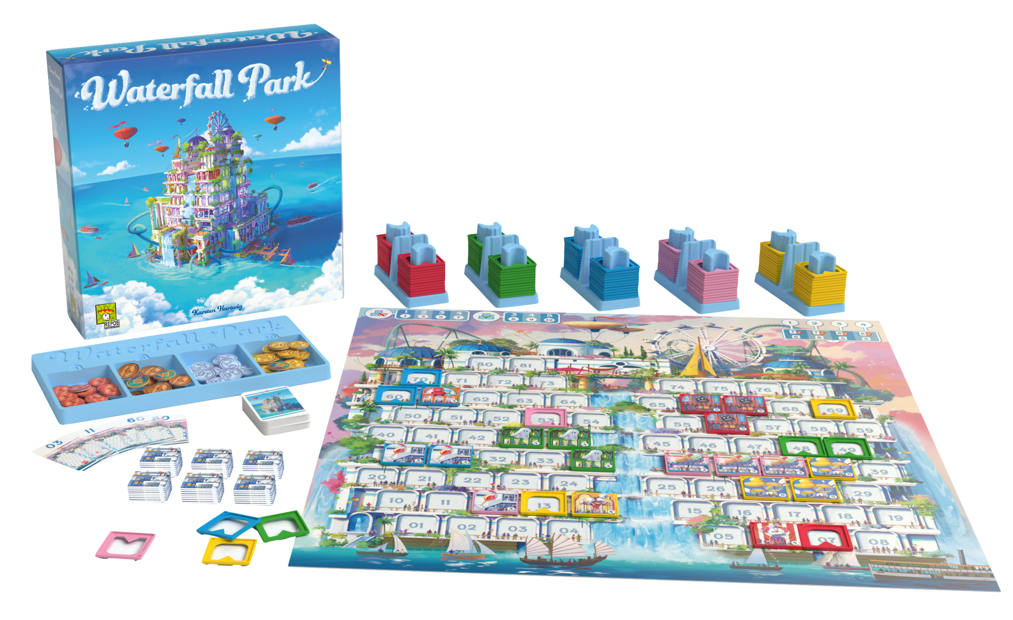 Contenidos de la caja de Waterfall Park: