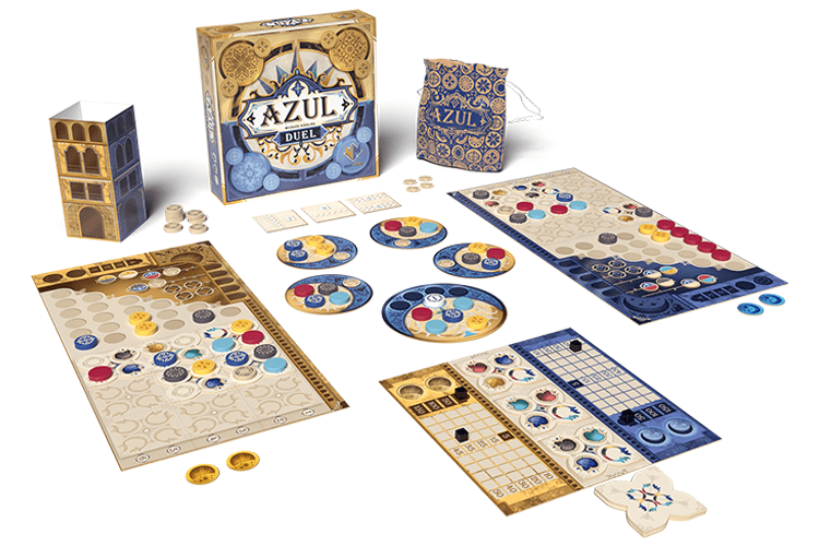 De tactische 2-speler variant van het populaire tegelspel. Creëer patronen en word Portugal's beste kunstenaar met azul-duel!