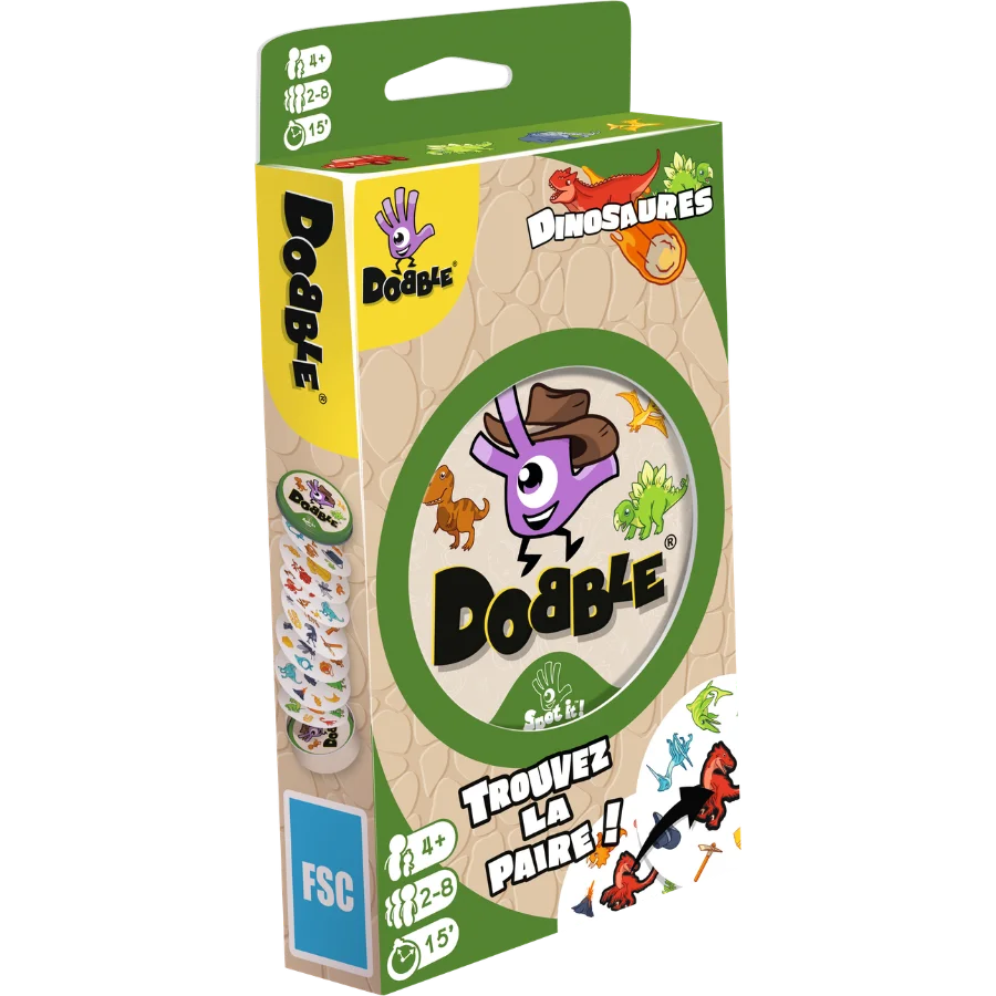 Dobble Dinosaures boîte du jeu